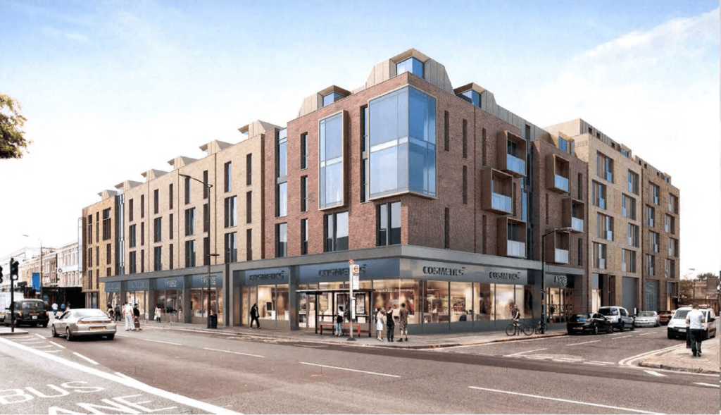 CGI mockup of development proposed for Chatelain House